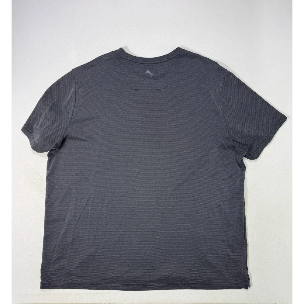 Tommy Bahama Mens 3XL Gray Tencel Modal Polyester Short Sleeve T-Shirt Summer